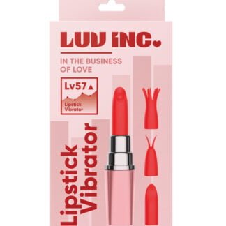 Luv Inc. Lipstick Vibrator w/4 Heads - Light Pink